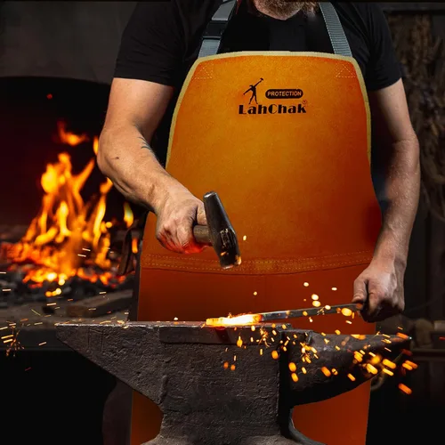 Miniatura 8 de Leather Work Shop Apron, Buckle straps, Heat & Flame Resistant Heavy Duty Welding Apron