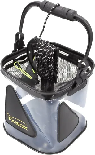 Miniatura 2 de Minnow Bucket - Depósito transparente para pesca de 7L/10L/12L, contenedor transparente para pesca con tapas de red
