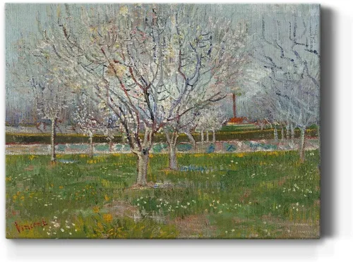 Miniatura 12 de Renditions Gallery Vincent Van Gogh Impreso Flores de almendra, famosa reproducción de pintura, lienzo de alta calidad envuelto en galería, listo