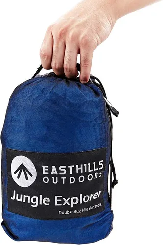 Miniatura 8 de Easthills Outdoors Jungle Explorer - Hamaca doble para acampar de 118 x 79 pulgadas, ligera, antidesgarros, nailon para 2 personas, con red