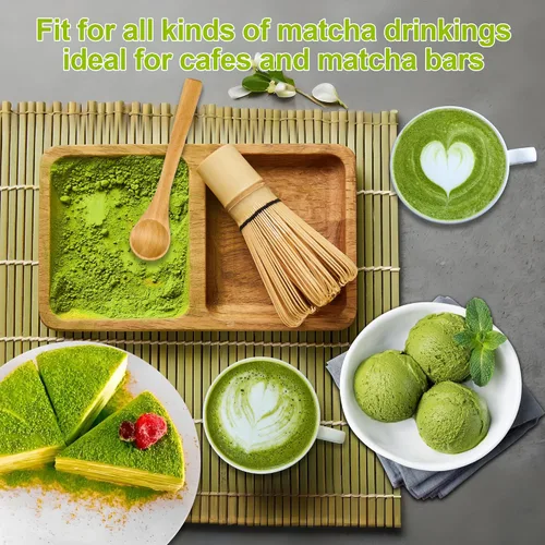 Miniatura 8 de Juego de batidor de matcha con cuenco matcha, batidor de bambú matcha, cuchara, tamizador, soporte para batidor de matcha, regalos únicos