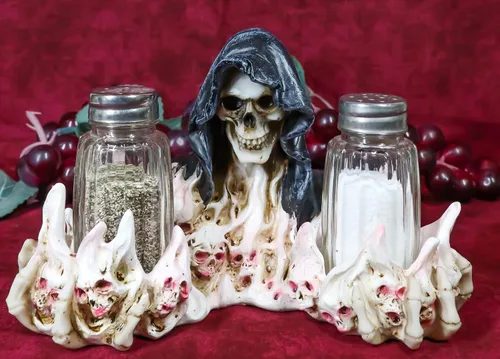 Miniatura 8 de Ebros Gift Juego de figuras góticas del Día de los Muertos con almas condenadas en el lago de fuego del infierno, juego de figuras de 5.5 pulgadas