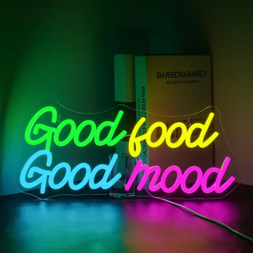 Miniatura 17 de Looklight Letreros de neón de disco para decoración de pared, letrero de luz LED rosa y azul, letrero de neón con letras iluminadas USB, letrero