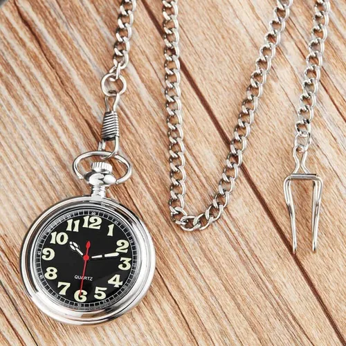 Miniatura 4 de Reloj de bolsillo clásico para hombre, relojes de bolsillo con cadena para hombres