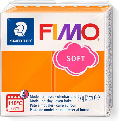 Staedtler FIMO 8020-42 - Arcilla de polímero suave para hornear, para joyería, escultura, manualidades, mandarina