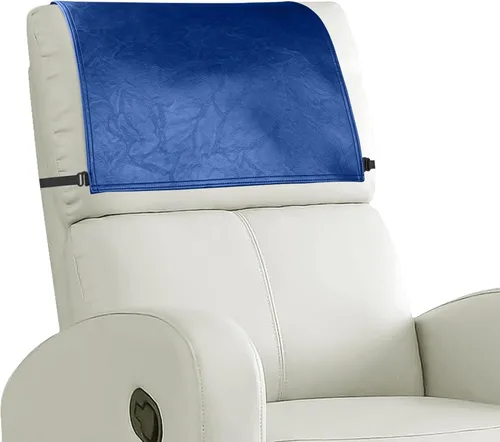 Miniatura 28 de Funda para reposacabezas para silla reclinable, protector para reposacabezas de piel sintética con correas elásticas, fundas para reposacabezas