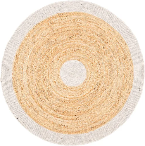 Miniatura 2 de SAFAVIEH Braided Collection BRD910B - Alfombra redonda de yute reversible de 3 pies, color beige y natural, hecha a mano