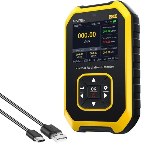 GC-01 Geiger Contador Detector de radiación nuclear Dosímetro personal Rayos X γ-ray β-ray Probador de radiactividad Detector de mármol (color: