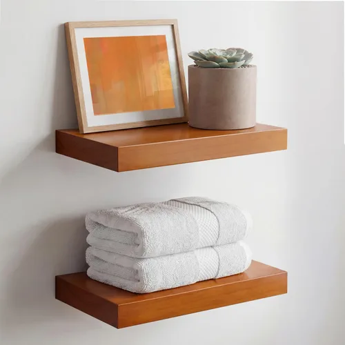 Miniatura 84 de Homeforia Estante flotante blanco de 48 pulgadas, estantes flotantes de madera maciza de alta gama de 48 pulgadas de largo para montaje en pared