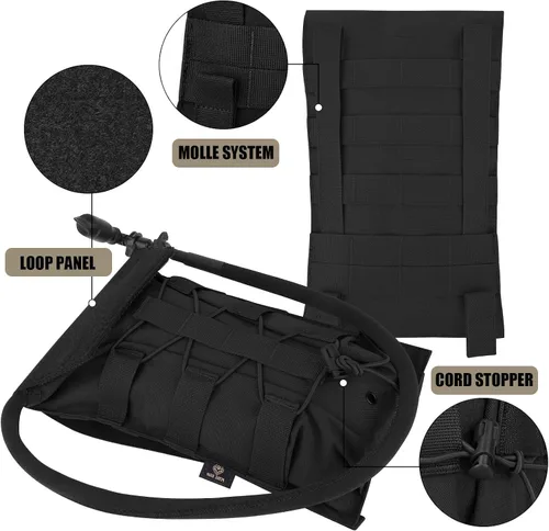 Miniatura 4 de PETAC GEAR 1.5L / 3L Mochila de hidratación táctica, bolsa de transporte Molle para mochila de día de 50 oz / 100 oz, mochila de agua con bolsa