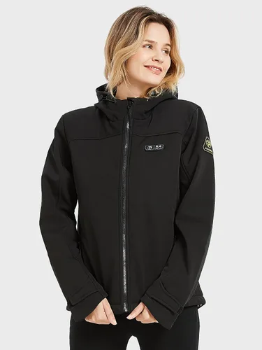 Miniatura 7 de PTAHDUS Chaqueta térmica para mujer con batería de 7.4 V, con bolsillo para calentador de manos
