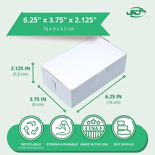 Miniatura 2 de Southern Champion Tray 0911 Premium caja de cartón para hornear sin ventana, con traba, revestida en arcilla, 6-1/4 pulgadas de largo x 3-3/4