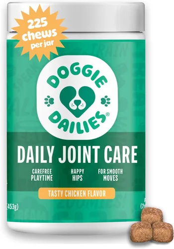 Miniatura 13 de Doggie Dailies, suplemento para cadera y articulaciones para perros, glucosamina y condroitina, masticables premium para cadera y articulaciones
