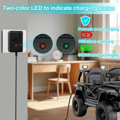 Miniatura 7 de FLHFULIHUA Cargador de batería de 12 voltios para niños, cargador universal para los mejores productos de elección, Wrangler SUV, Kid Trax