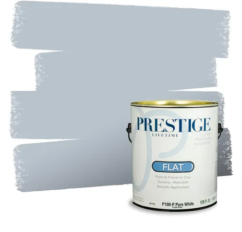 Miniatura 468 de Pintura Exterior + imprimación PRESTIGE, todo-en-uno, 1 galón, acabado mate, color comparable al Valspar* Royal Gray* VS151-Gris real