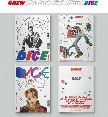 SHINee ONEW - DICE, Photobook Ver. (Cubierta de dados con CD, Photobook, Pegatina, Tarjeta Especial, Tarjeta Foto, Beneficio de Preorder)