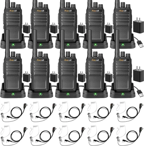 Miniatura 17 de Walkie Talkies MC-180 - Paquete de 2 unidades para adultos de largo alcance recargable de 2550 mAh, radios portátiles FRS bidireccionales, radios