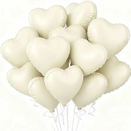 Miniatura 10 de 100 globos en forma de corazón de 5 pulgadas, globos de aluminio de Mylar de papel de aluminio para decoración de mujeres y niñas, día de San