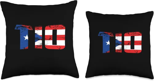 Miniatura 3 de Puerto Rico Flag Shirt Gifts For Men Women Kids TIO Rico Flag Pride Day - Almohada para hombre puertorriqueño, 18 x 18 pulgadas, multicolor