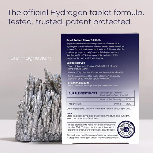 Miniatura 2 de Tabletas de agua de hidrógeno - Tabletas de suplemento molecular de magnesio H2 de 12 PPM para agua potable - Apoya la energía, la recuperación