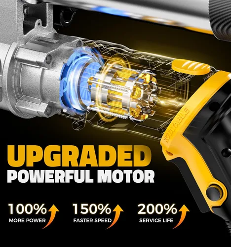 Miniatura 2 de Ecarke Pistola de engrase inalámbrica compatible con batería DeWalt de 20 V, pistola de engrase eléctrica máxima de 12000 PSI, pistola doble