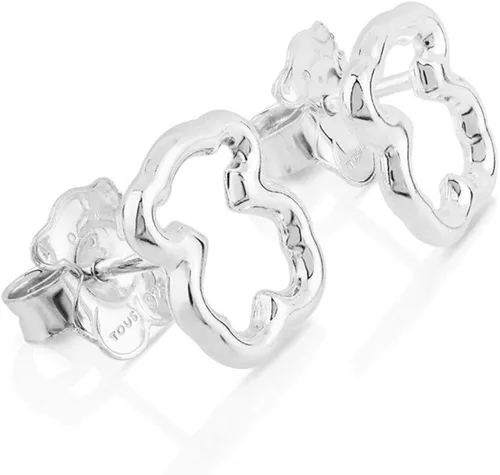 Miniatura 2 de TOUS Nuevo carrusel - Pendientes con cierre de presión en plata de ley - Medida del oso Contorno de 05in Plata de ley