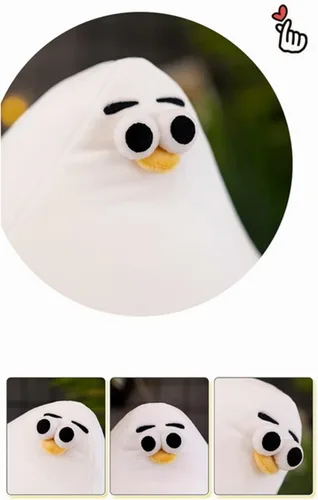 Miniatura 3 de JOSON Juguete de gaviota de peluche gordito, lindo animal de pollo gordo de dibujos animados para niños y niñas (10.27 pulgadas)