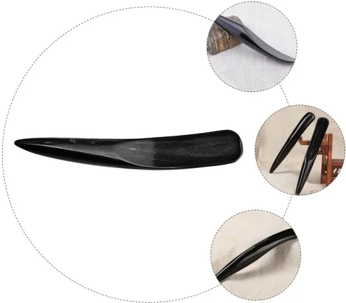 Miniatura 5 de Beaupretty Tabla de raspado de palo de masaje natural de 6.10 pulgadas, varilla de masaje de doble cara, masajeador de acupuntura para aliviar