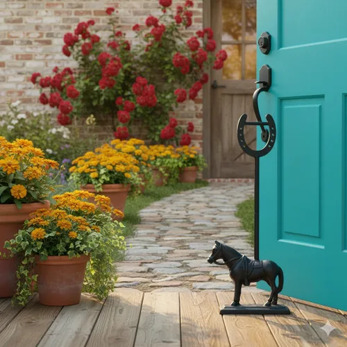 Miniatura 2 de Tope de puerta de caballo y herradura