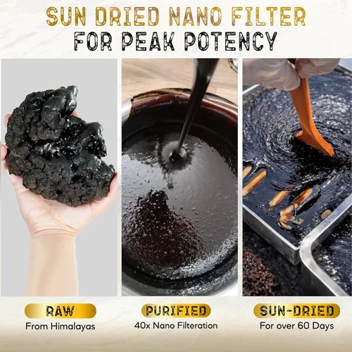 Miniatura 6 de NutroTonic Auténtico Shilajit del Himalaya El más potente 60 días secado al sol 40X Nano filtrado 86.7% ácido fúlvico, 8.7% ácido húmico