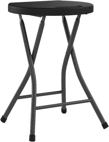 Miniatura 5 de TAVR Furniture Silla plegable portátil con asa, taburete plegable redondo resistente con capacidad de 500 libras para adultos, taburete plegable