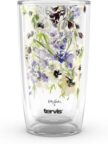 Miniatura 9 de Tervis Kelly Ventura Floral Vista Collection - Vaso aislado de doble pared hecho en Estados Unidos mantiene las bebidas frías y calientes, 16 onzas