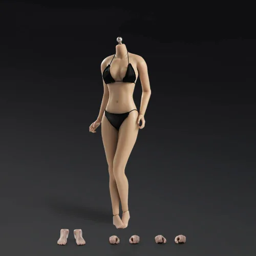Miniatura 9 de Cuerpo súper flexible femenino a escala 1/6 con 28 articulaciones, figura de acción TPE de piel bronceadora, colección de muñecas modelo en Pálido