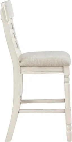 Miniatura 6 de Lexicon Héloïse - Silla de altura de mostrador (juego de 2), color blanco antiguo