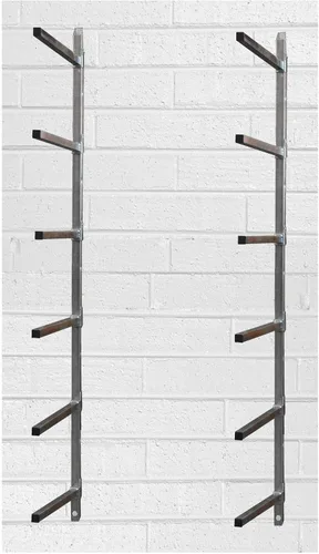 Manufacturer's Manufacturer, Inc. Estante de almacenamiento de madera de las piezas de parachoques estacionarias del soporte de la pared de 6 lugares