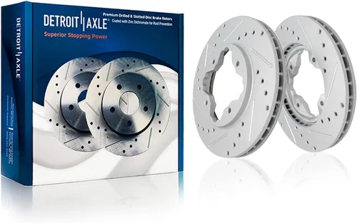 Miniatura 39 de Detroit Axle - Rotores de freno para Toyota Avalon 2020-2021 Camry 2020-2024, repuesto de rotores de freno de disco perforados y ranurados: rotor