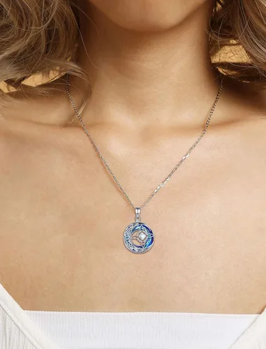 Miniatura 4 de INFUSEU Regalos de bruja mística para mujeres, collares de pentagrama con nudo de triple luna diosa Lilith Hécate Phoenix