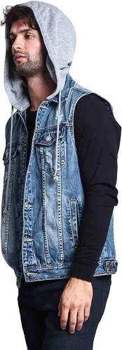 Miniatura 6 de Victorious Rocker Denim Jean Chaleco Chaqueta