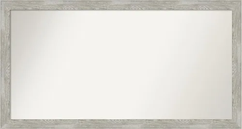 Miniatura 284 de Amanti Art Espejo de baño gris para sobre el fregadero, 31 x 48 pulgadas, espejo de tocador rectangular estrecho de color gris, marco de madera