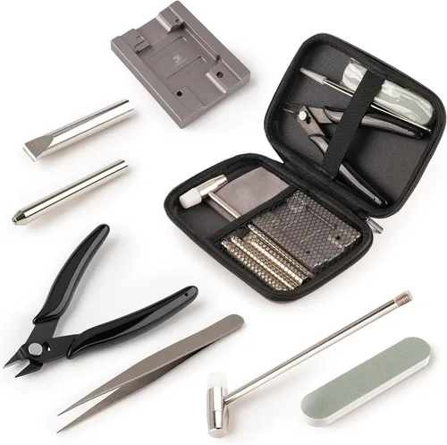 Kit de herramientas de reparación de encendedor para Zippo, juego múltiple con base de reparación y otras 6 herramientas profesionales para fijar
