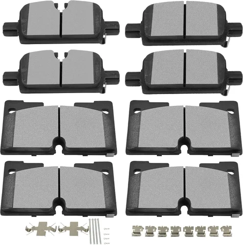 Miniatura 8 de SCITOO Juego de pastillas de freno de cerámica delanteras y traseras D726 D729 para Chevy Blazer 97-05, Chevy S10 98-04, GMC Jimmy 97-05, GMC Sonoma