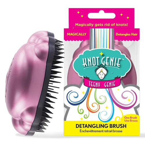Miniatura 21 de Knot Genie Teeny - Cepillo desenredante para niños (sueño de aguamarina), cepillo desenredante perfecto para cabello rizado, separa suavemente
