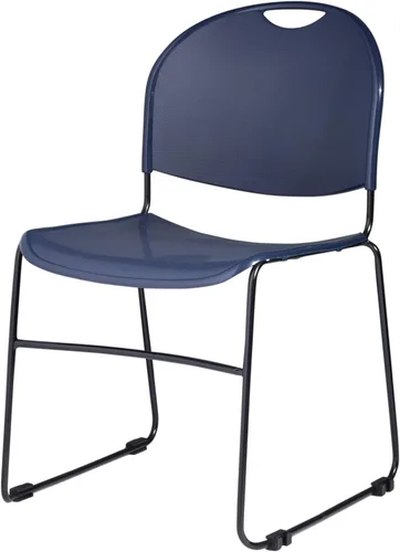 Miniatura 6 de OEF Furnishings OEF855-CL/4 Silla apilable comercial ultra compacta (azul marino, paquete de 4)