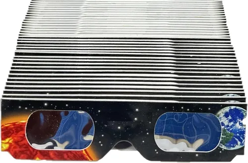 Miniatura 13 de Bookishbunny 50 pares solares de los espectadores del eclipse de las gafas de papel de la visión del sol ISO certificó diversos patrones
