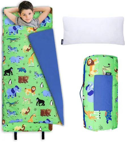 Miniatura 9 de Wildkin Kids Nap Mat with Pillow for Boys & Girls – Soft & Cozy Toddler Sleep Mat for Daycare, Preschool, Kindergarten & Travel, Ages 3–7, Machine