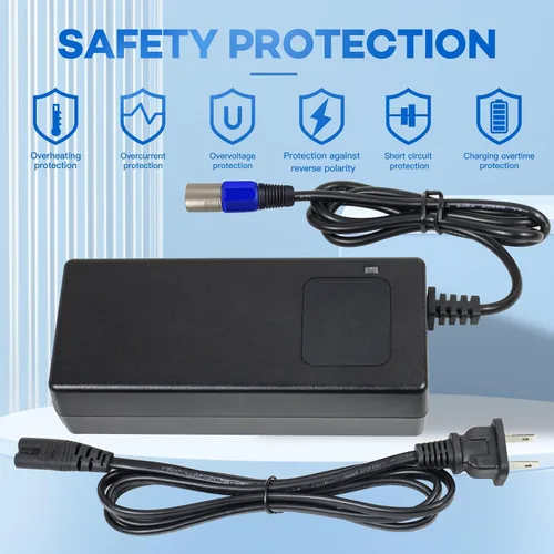 Miniatura 7 de Cargador de 58.8V 2A Conector XLR de 3 pines para baterías de litio de 52 V, adaptador de corriente con pantalla HD de voltaje de carga actual