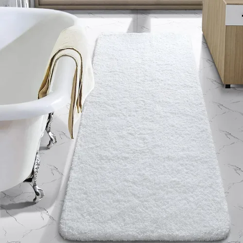 Miniatura 48 de LOCHAS - Tapete de baño de 24x70 pulgadas, suave, grueso y absorbente, hecho de microfibra, para el baño, lavable a máquina, tapete antideslizante