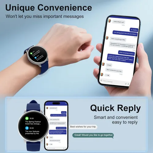 Miniatura 4 de Reloj inteligente Blintok para hombres y mujeres, rastreador de fitness con más de 100 modos deportivos, rastreadores de actividad para iOS/Android