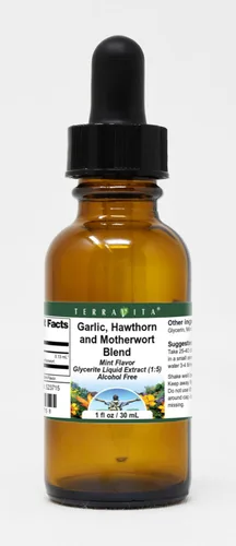 Terravita Extracto líquido de glicerita de apoyo cardiovascular (1:5) - sabor a menta (1 oz, ZIN: 523715)