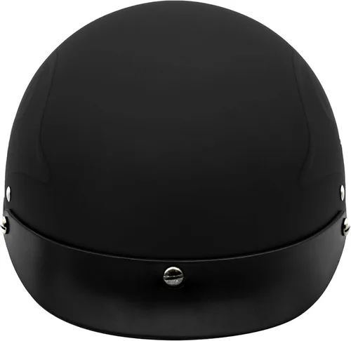 Miniatura 3 de VCAN Cruiser - Casco de motocicleta sólido, cobertura de media cara Llama Negra Plana